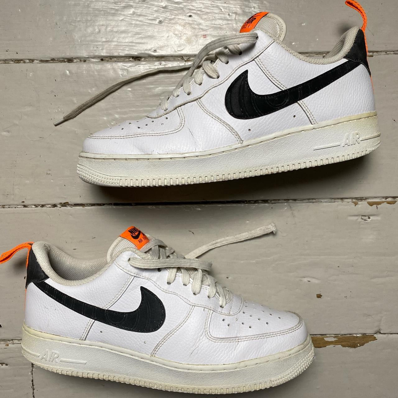 Nike Air Force 1 White and Black (UK 9)