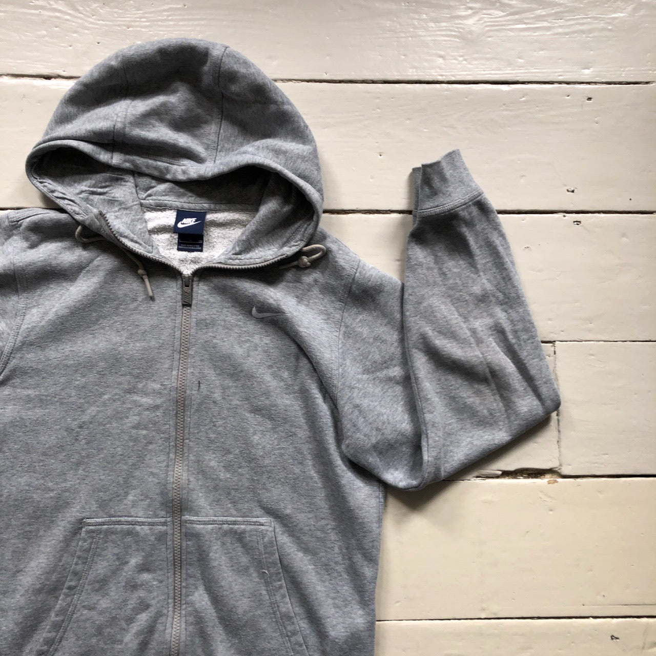 Nike Swoosh Grey Hoodie (Small)