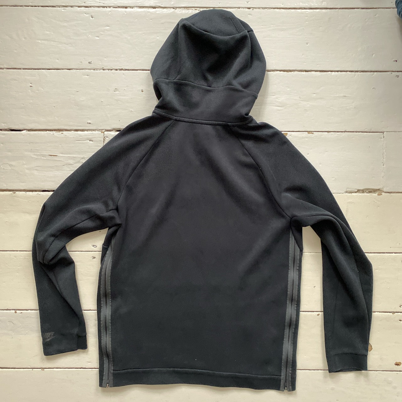 Nike Tech Fleece Black Quarter Zip Hoodie (Medium)