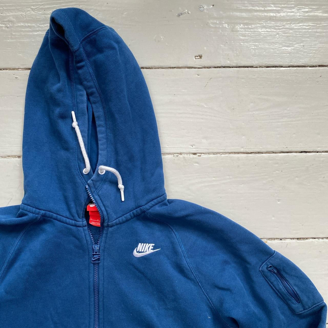 Nike Swoosh Blue Hoodie (Small)