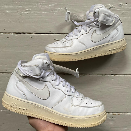 Nike Air Force 1 Mid White (UK 8)