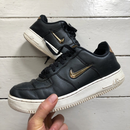 Nike Air Force 1 Jewel Black & Gold (UK 8)