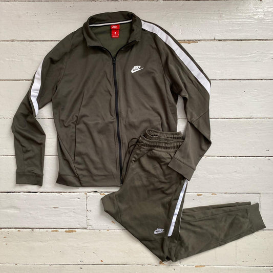 Nike Olive Green Tracksuit (Large)