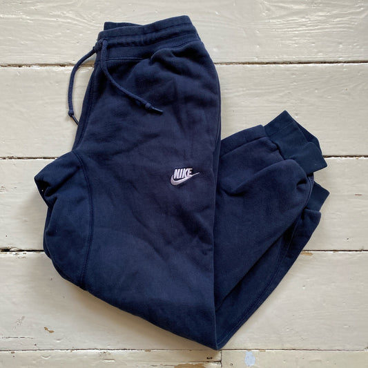 Nike Swoosh Navy Joggers (Small)