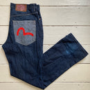 Evisu Vintage Patch Red Swoosh Jeans (34/34)