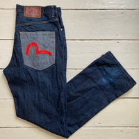 Evisu Vintage Patch Red Swoosh Jeans (34/34)