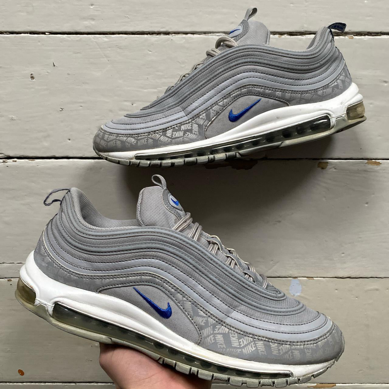 Nike Air Max 97 Silver and Blue (UK 11)