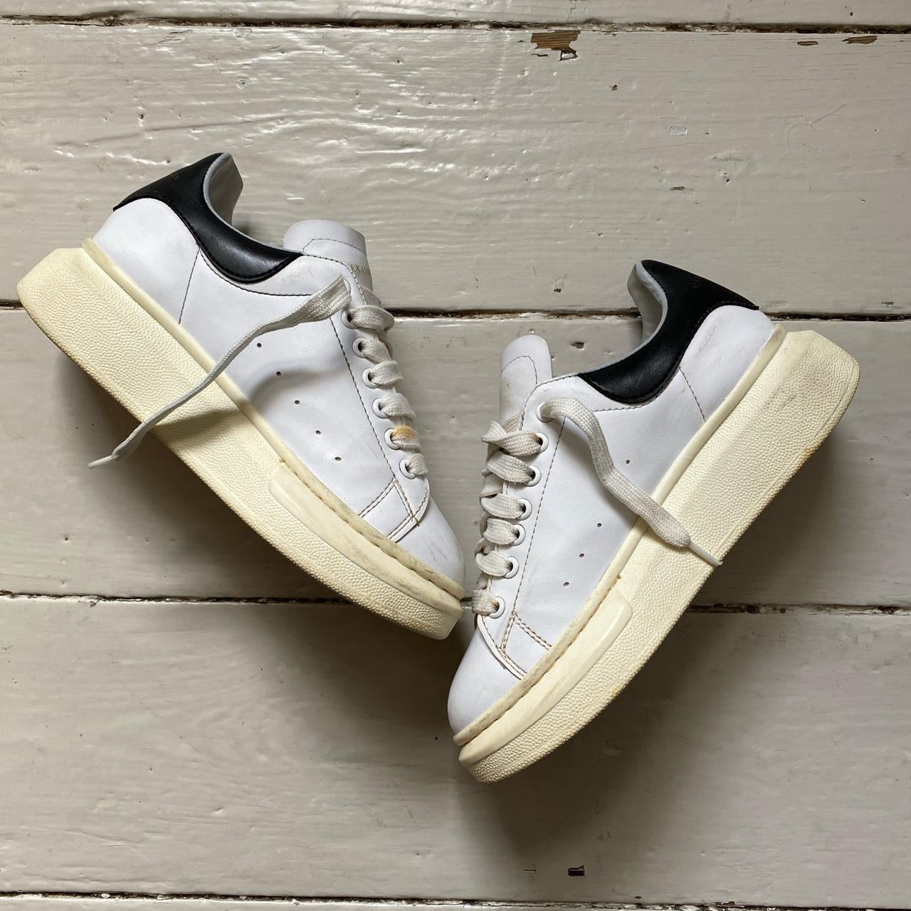 Alexander McQueen White and Black Trainers (UK 4)