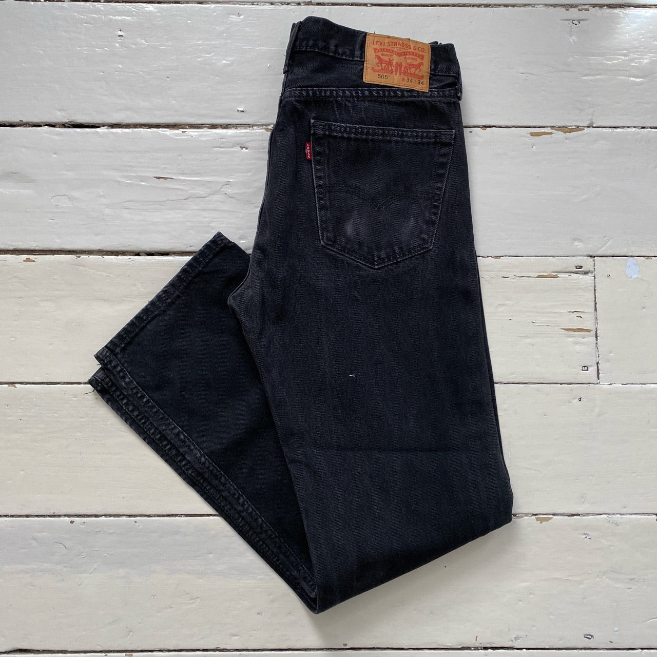 Levis 505 Black Jeans (34/31)