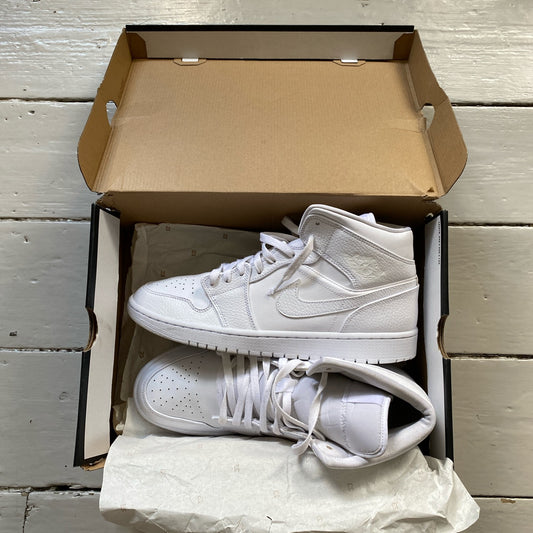 Nike Jordan 1 Mid White (UK 11)