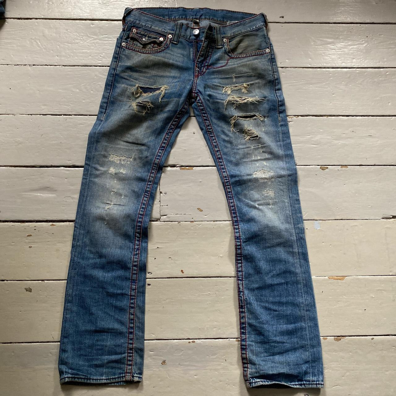 True Religion Straight Red Stitch Jeans (30/34)