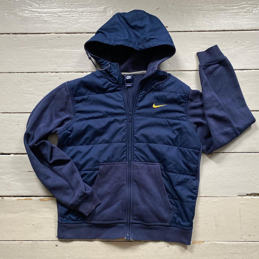 Nike Swoosh Navy Hoodie (Medium)