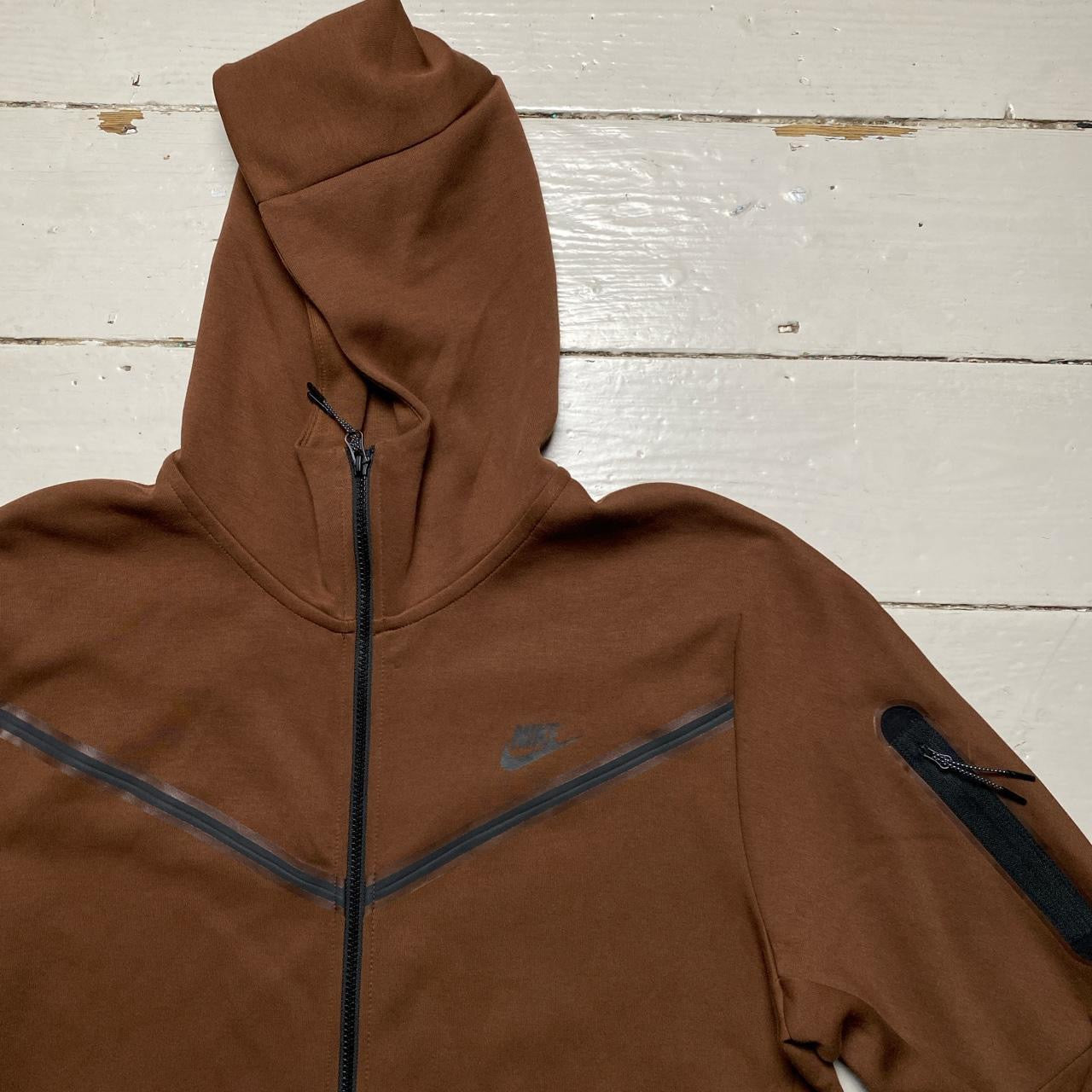 Nike Tech Fleece Brown Hoodie (XL)