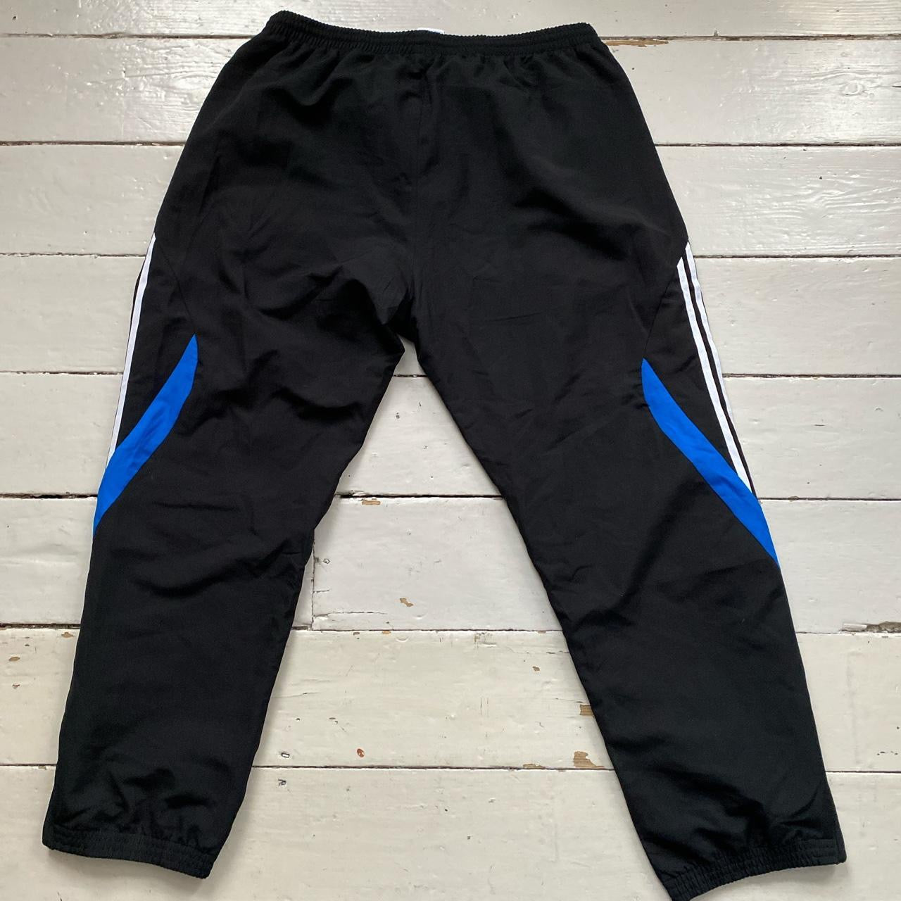 Adidas Black and Blue Shell Bottoms (XXL)