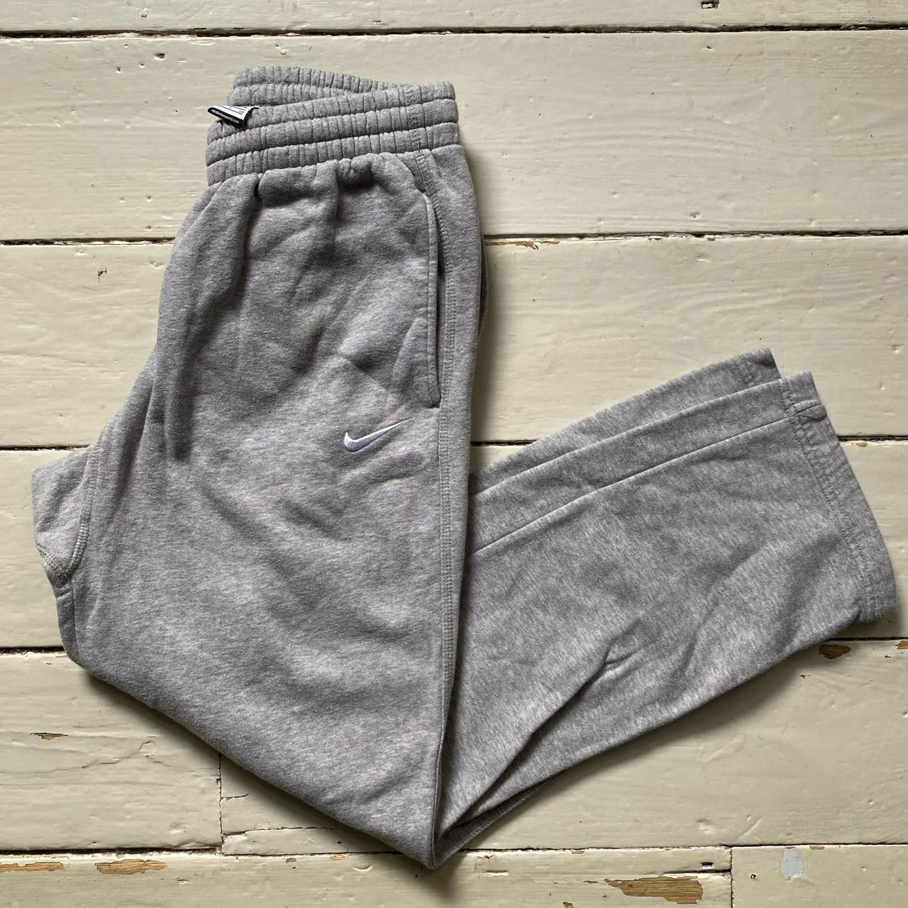 Nike Swoosh Grey Joggers (Small)