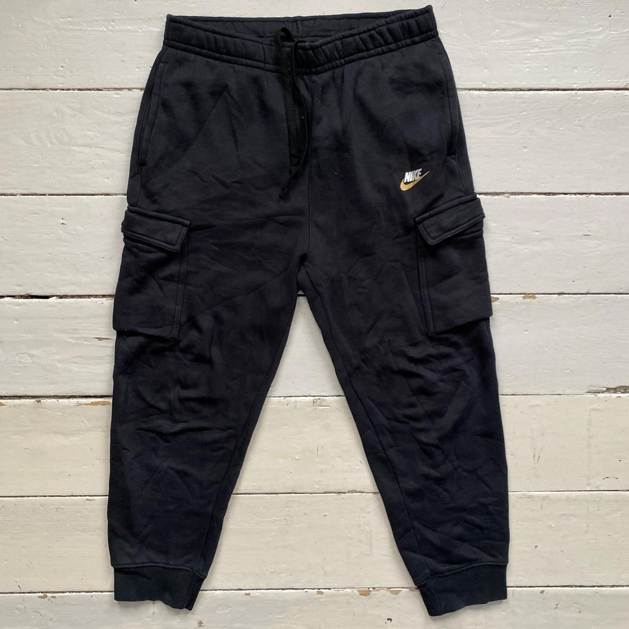 Nike Swoosh Black Cargo Joggers (Medium)