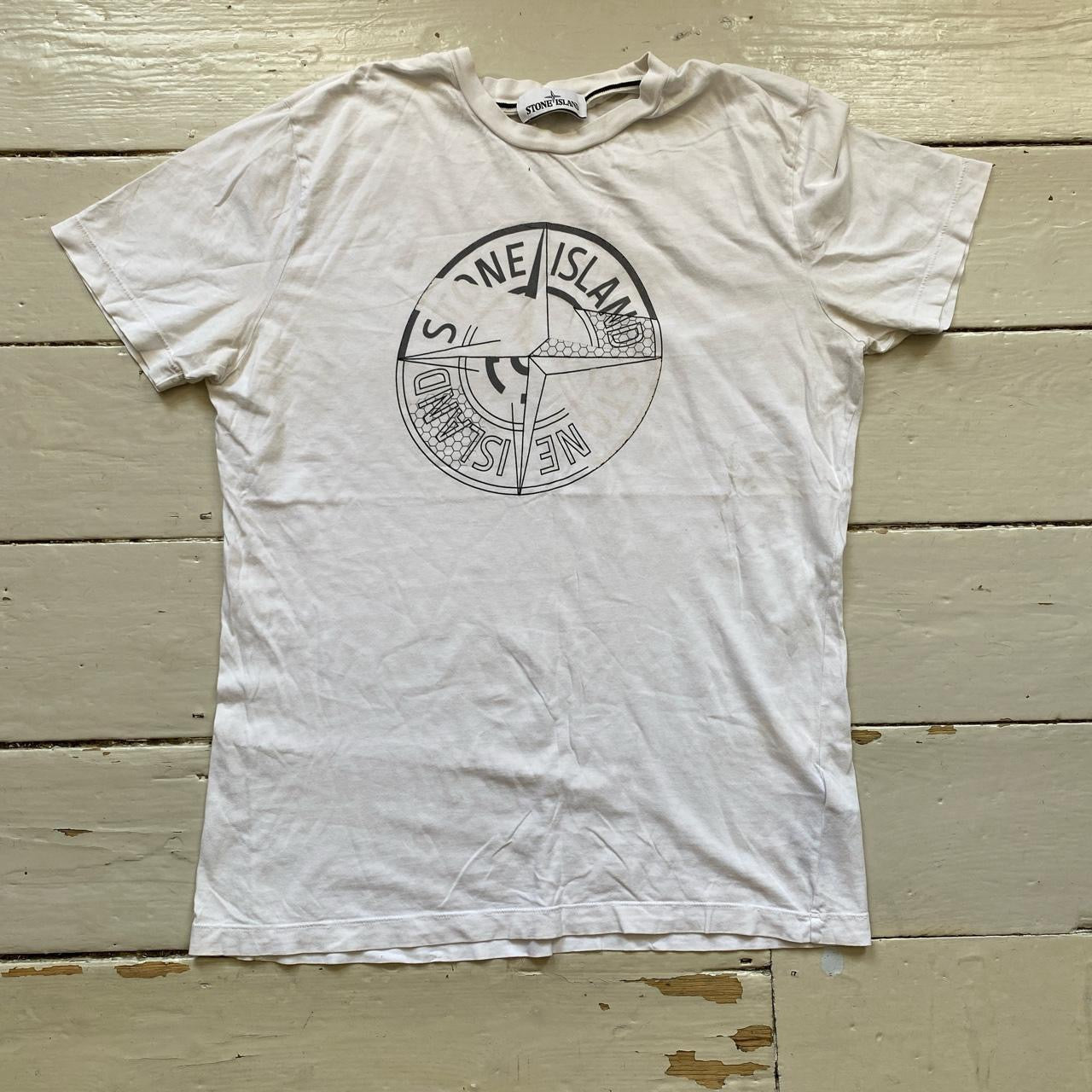 Stone Island White T Shirt (XL)