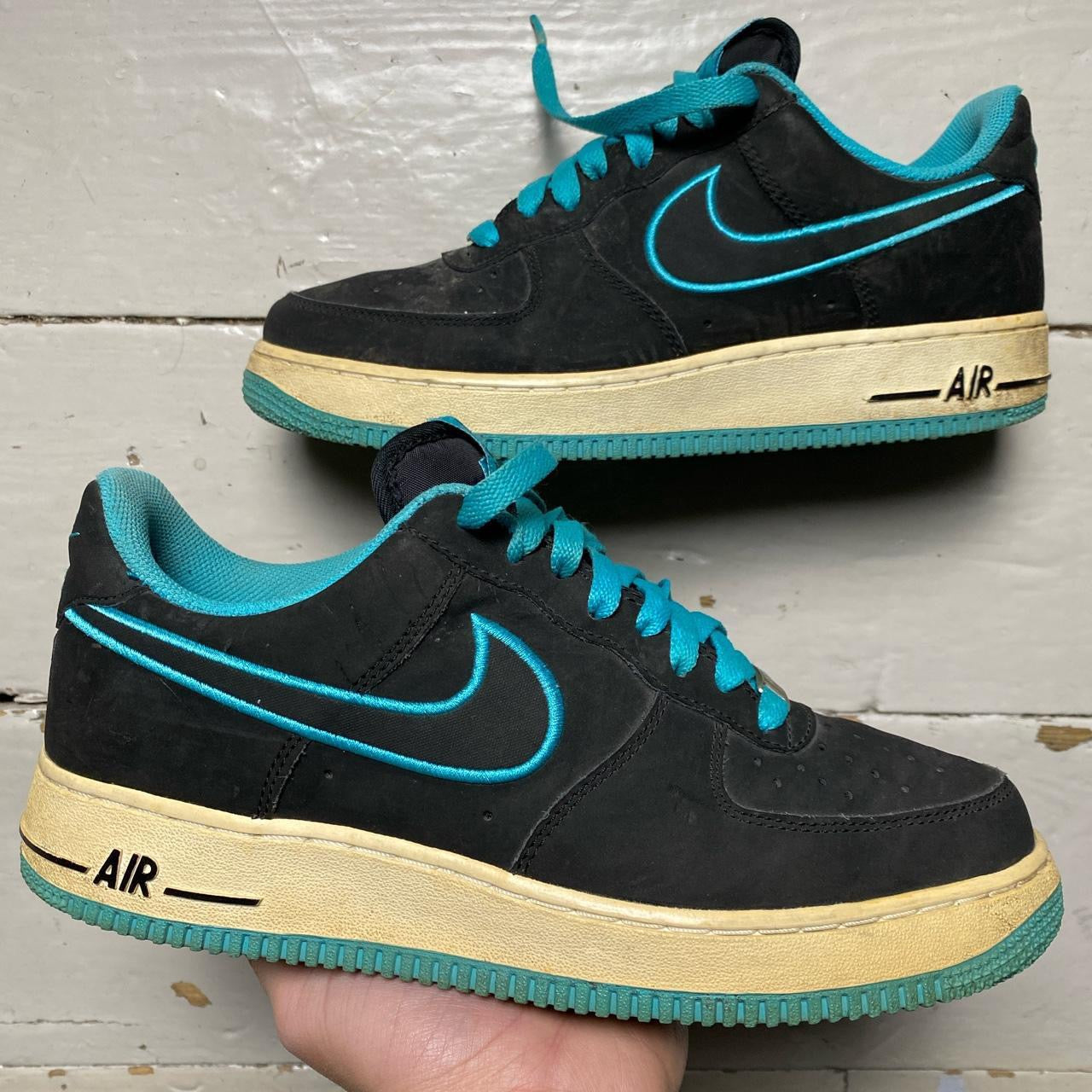 Nike Air Force 1 Black and Blue (UK 6.5)