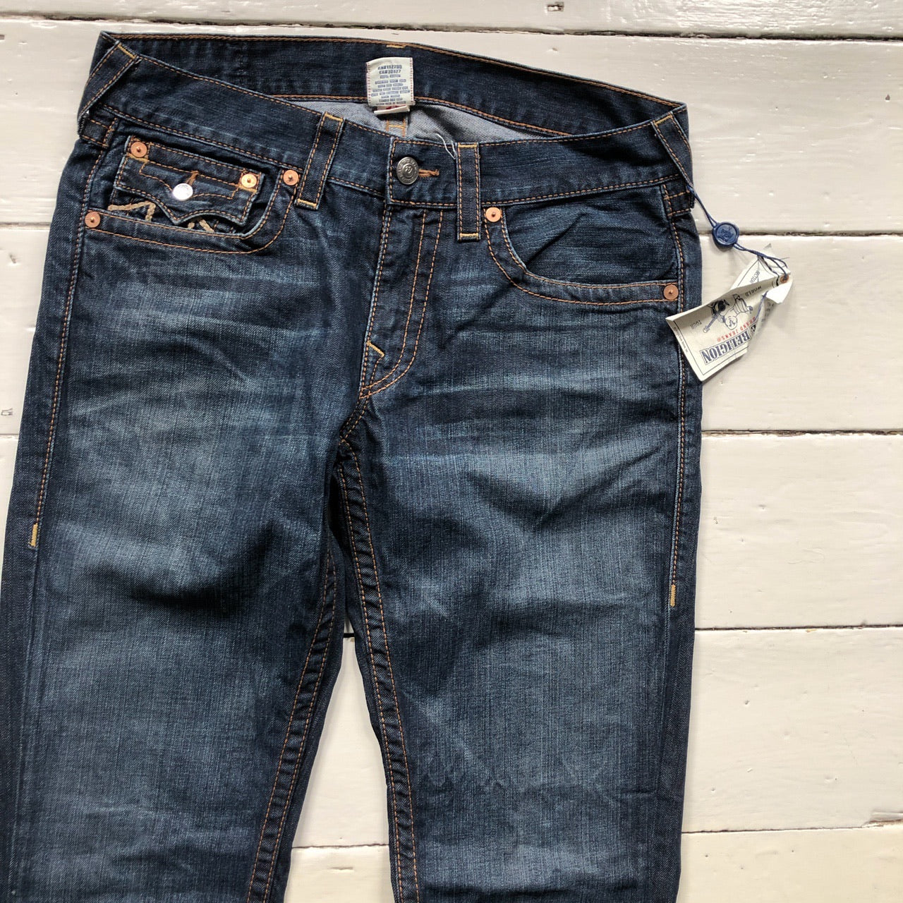 True Religion Straight Jeans Brown Stitch (33/34)