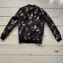 Black Skulls Bomber Jacket (Medium)