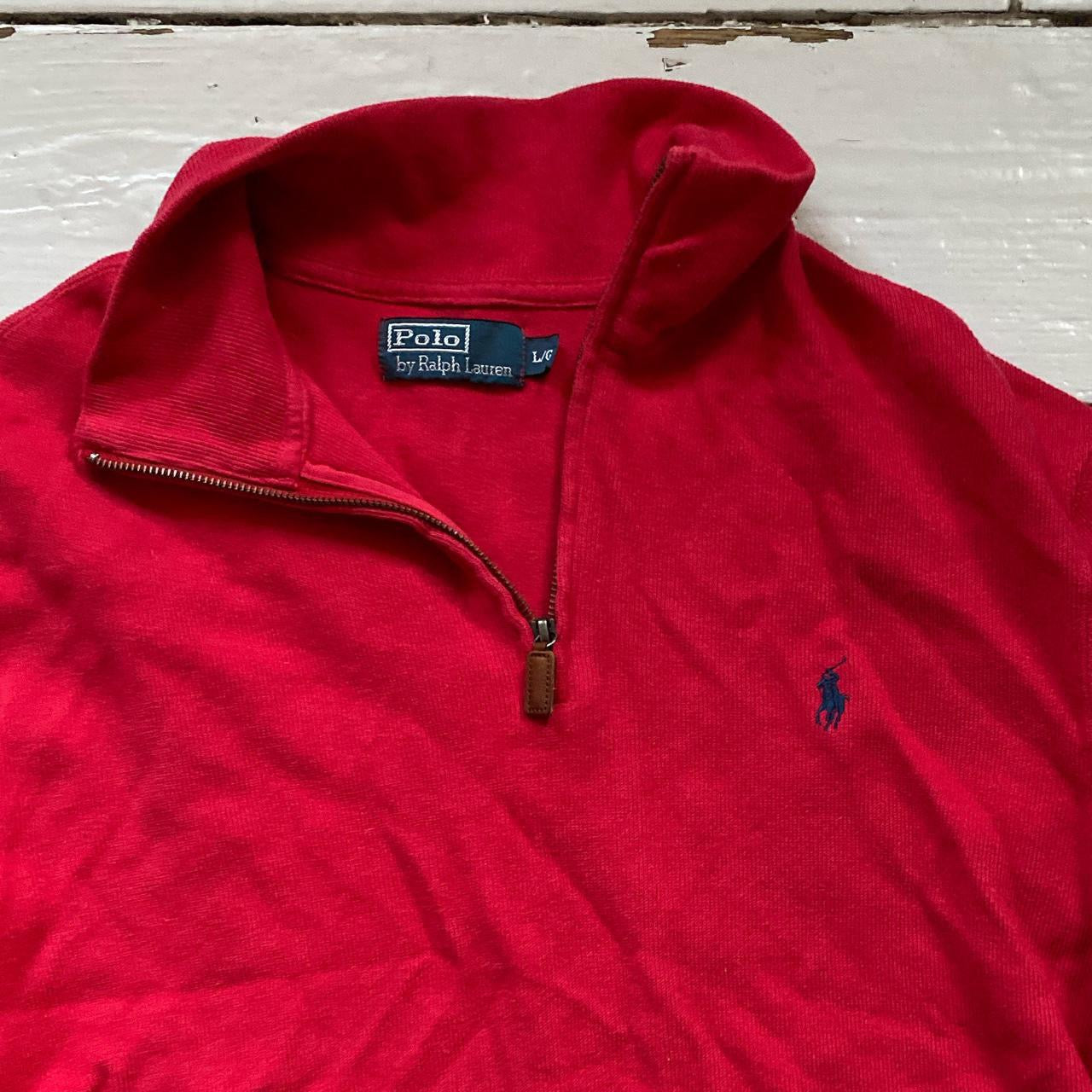 Ralph Lauren Red Quarter Zip (Large)