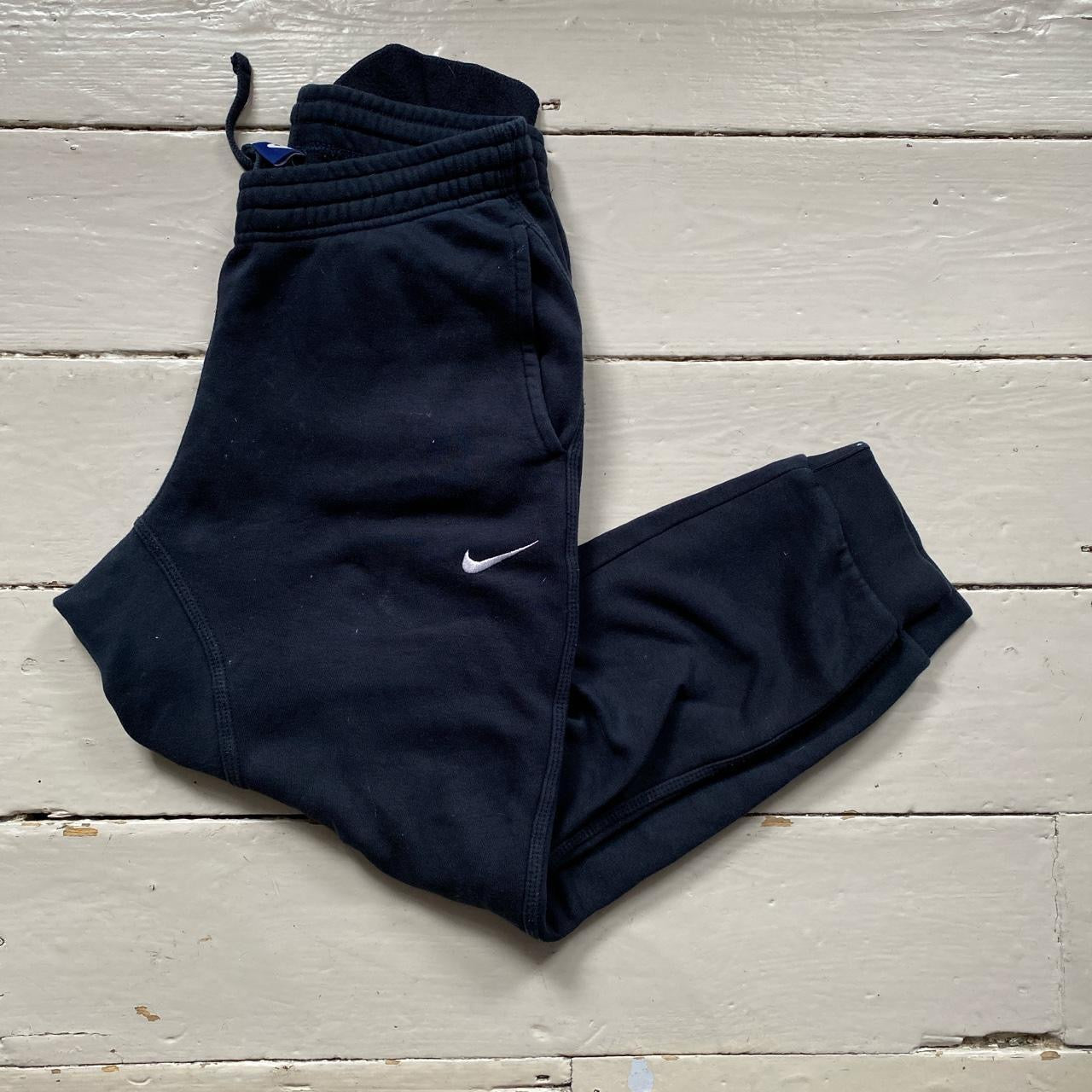 Nike Navy and White Joggers (Medium)