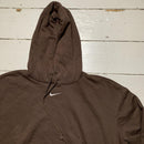 Nike Brown Centre Swoosh Hoodie (Medium Womens)