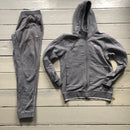 Adidas Grey Cotton Tracksuit (Small)