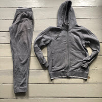 Adidas Grey Cotton Tracksuit (Small)