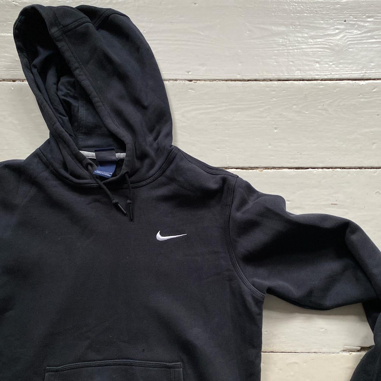 Nike Black and White Hoodie (Medium)