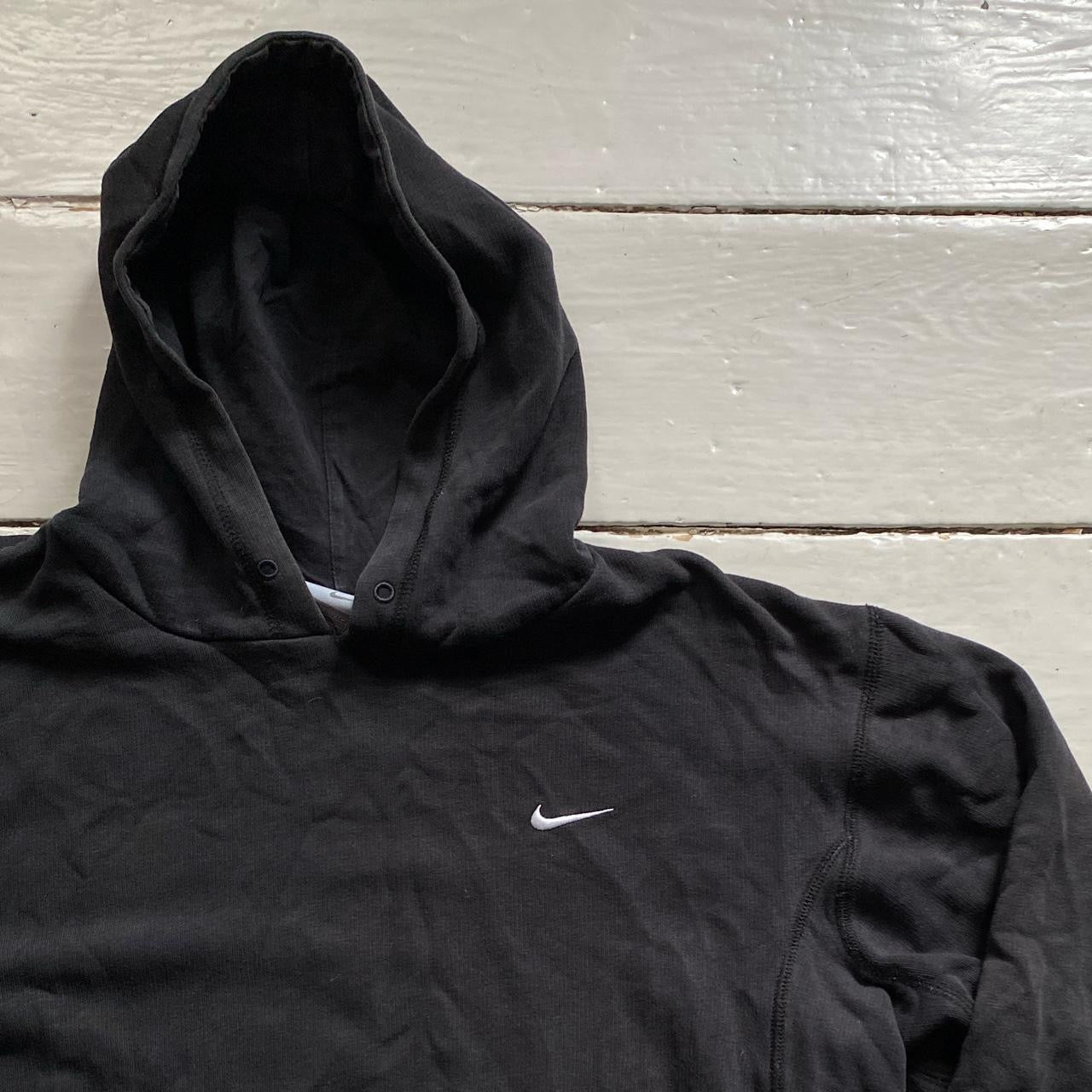 Nike Swoosh Black Womens Hoodie (Large)