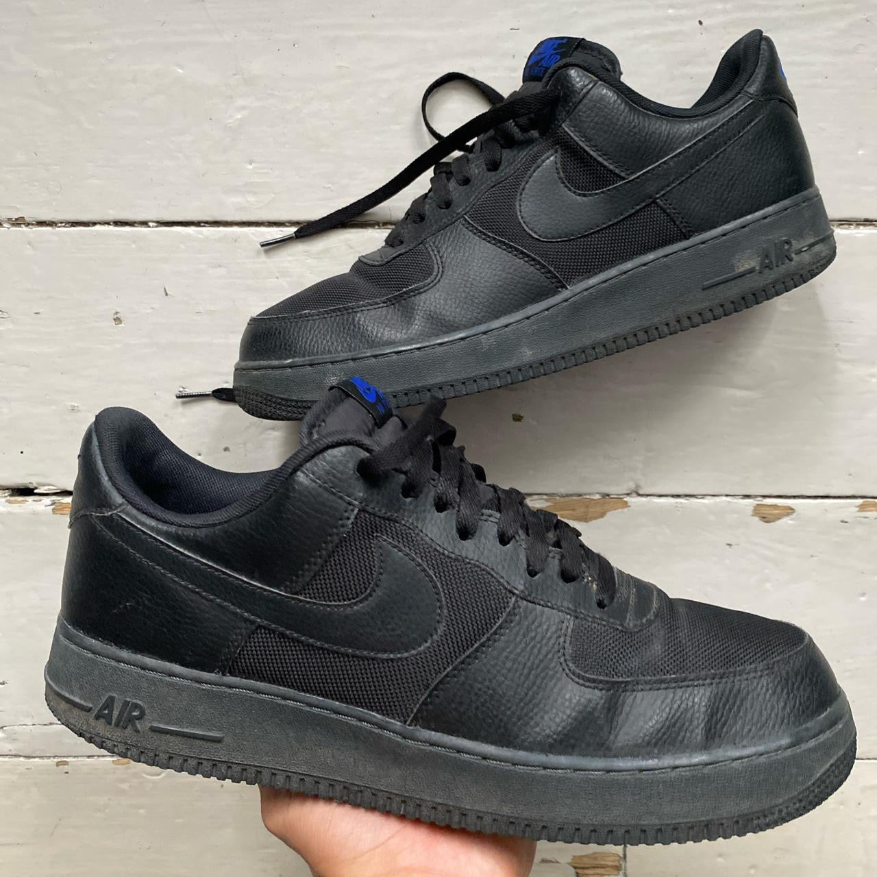 Nike Air Force 1 Black and Blue (UK 11)
