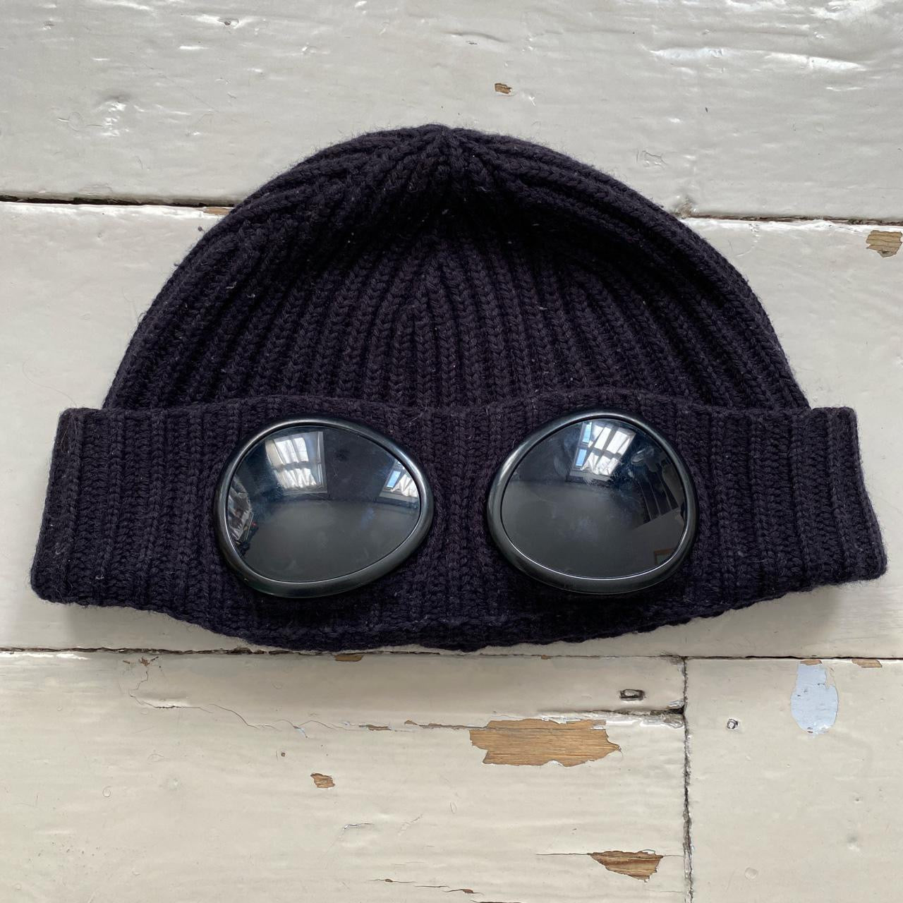 CP Company Goggles Navy Beanie Hat