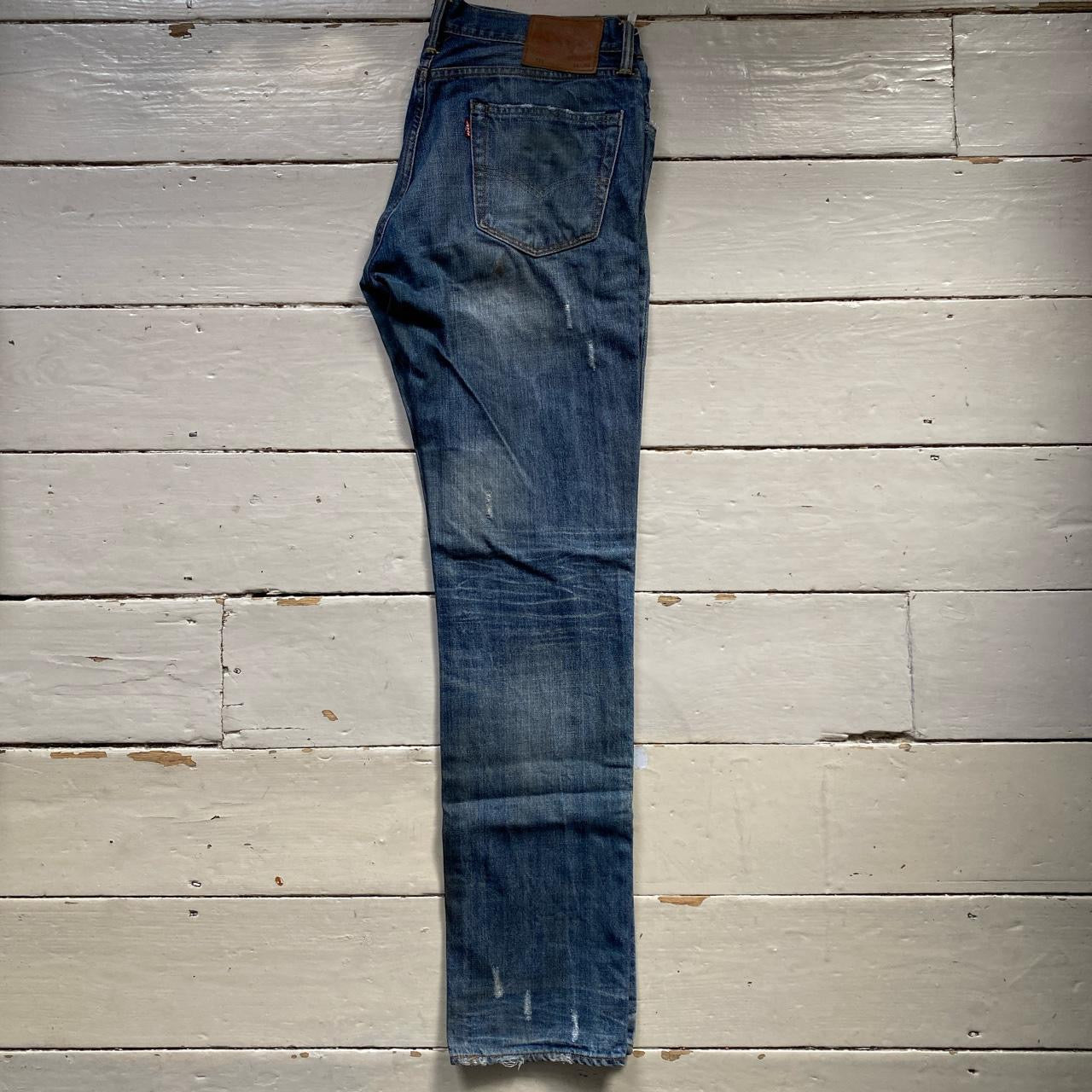 Levis 511 Navy Distressed Jeans (34/34)