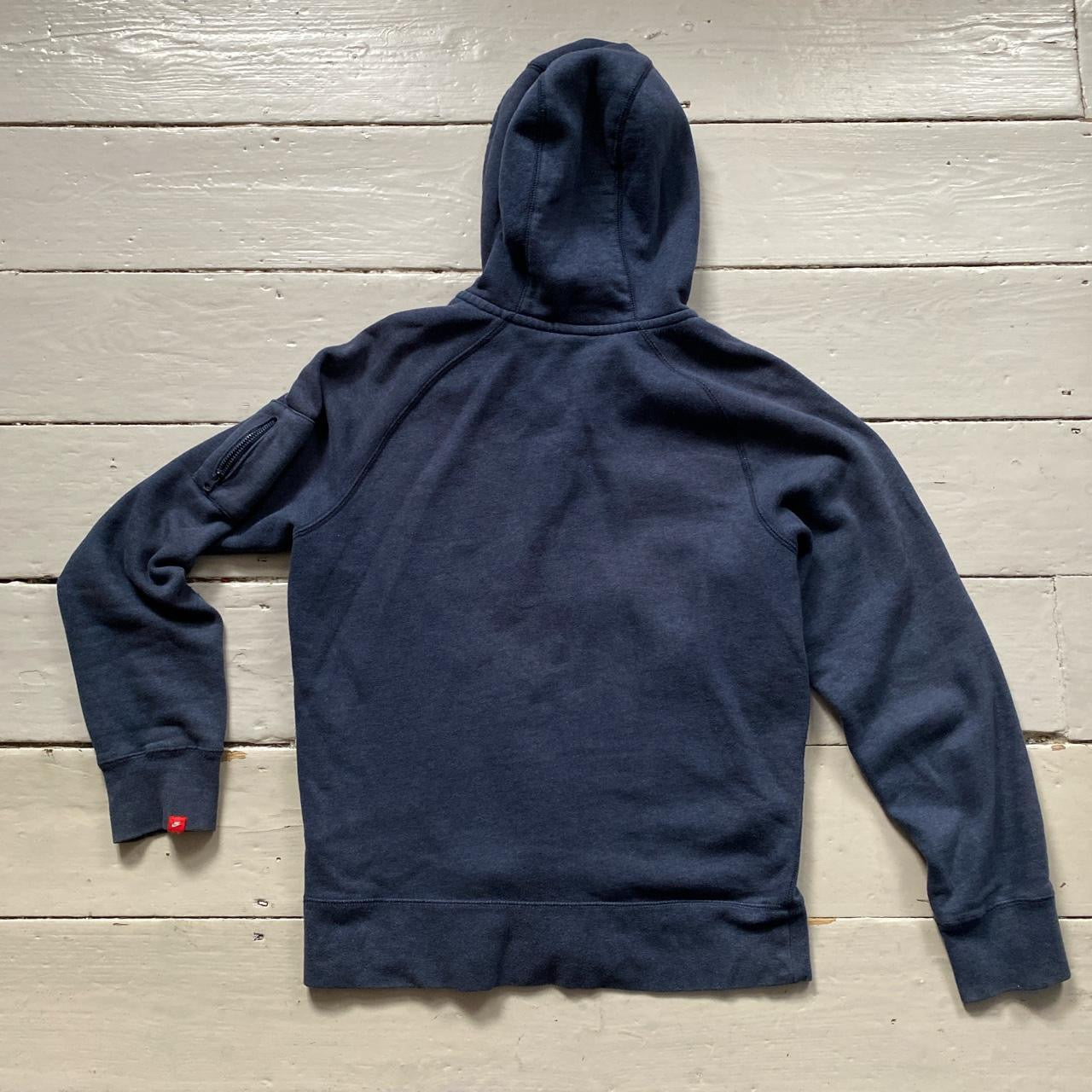 Nike Navy and White Hoodie (Medium)