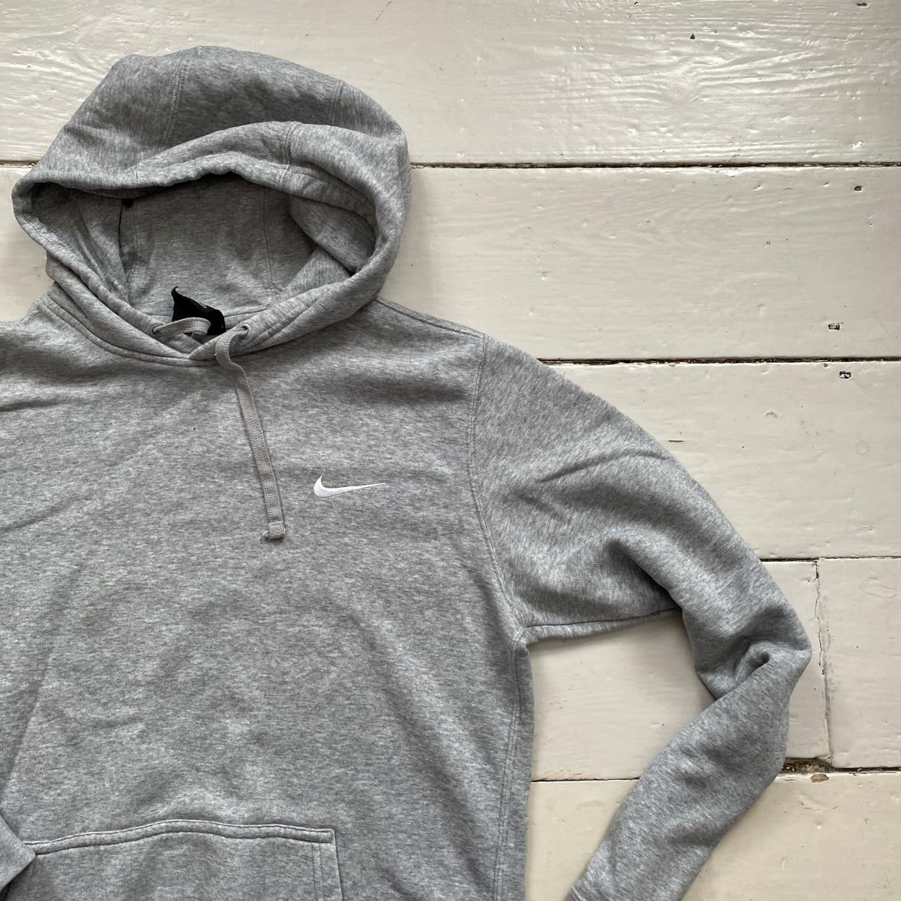 Nike Swoosh Grey Hoodie (Small)