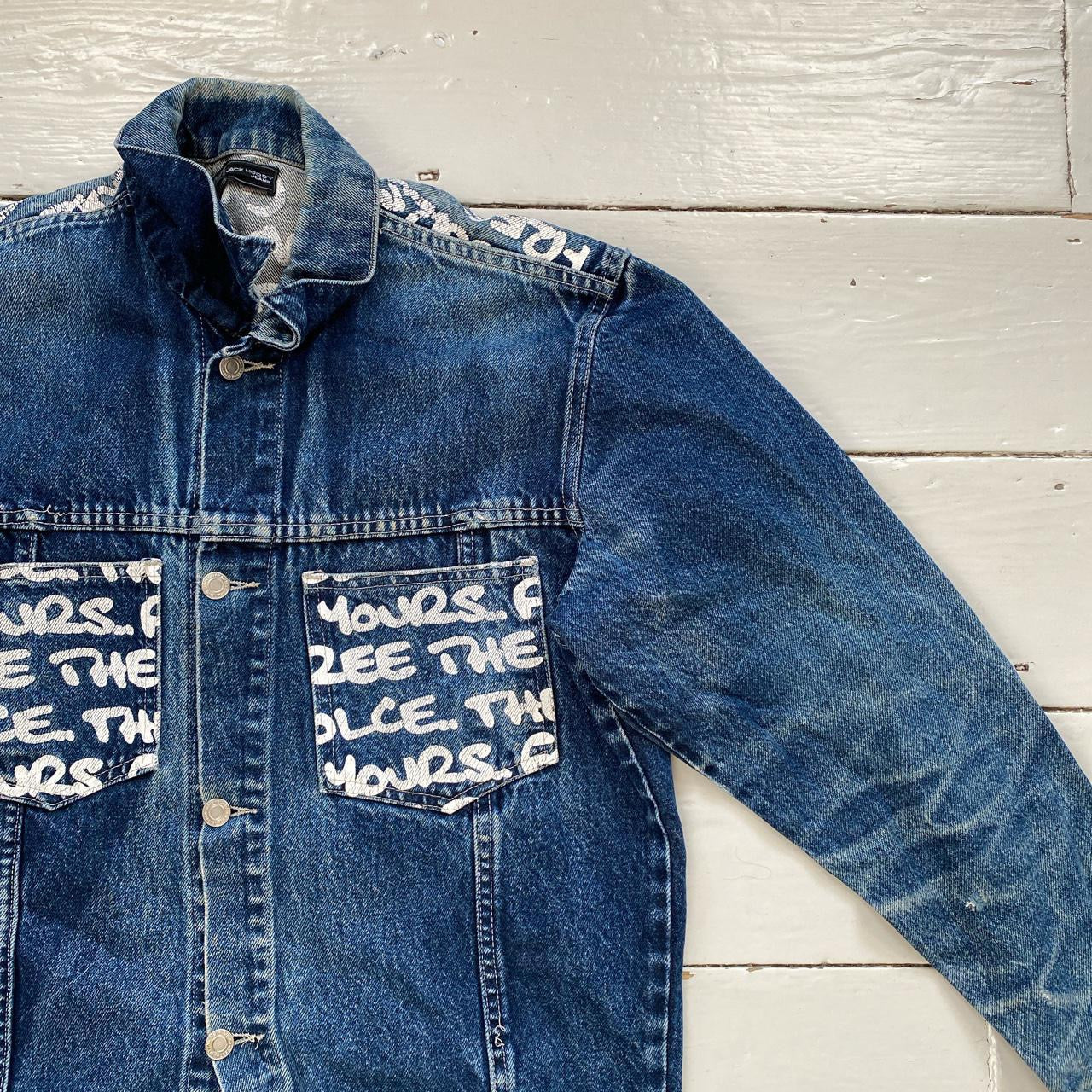 Jack Moody Vintage Graffiti Denim Jacket (Small)