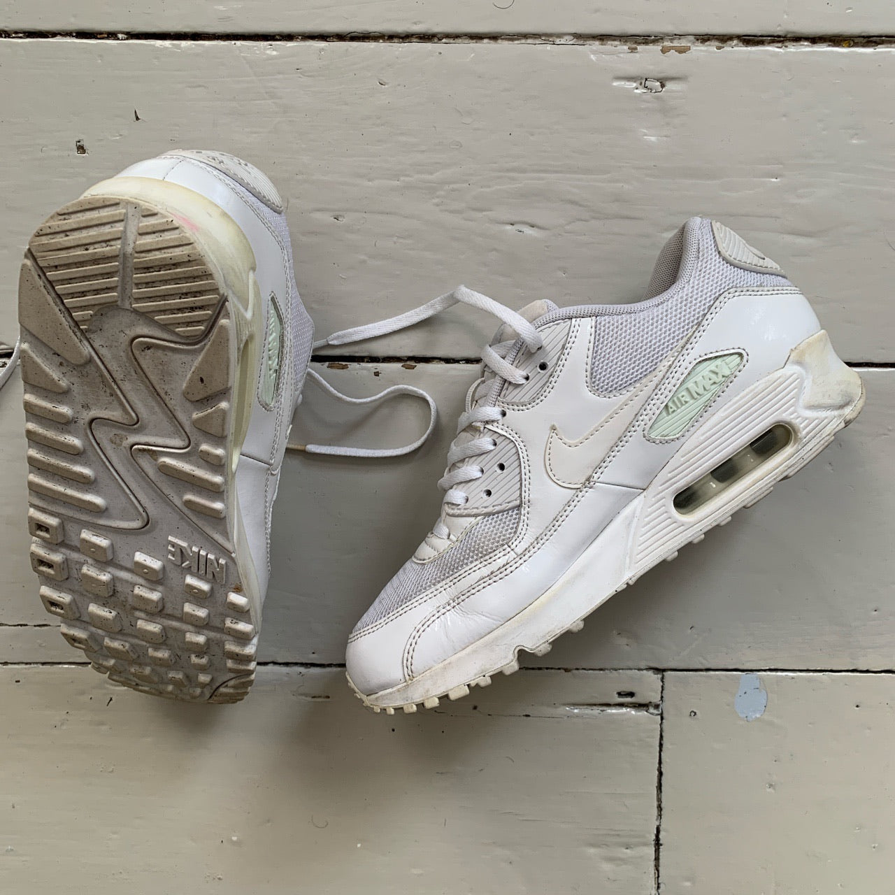 Nike Air Max 90 White Patent (UK 6)