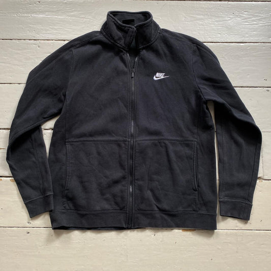 Nike Swoosh Black Zip Jumper (Large)