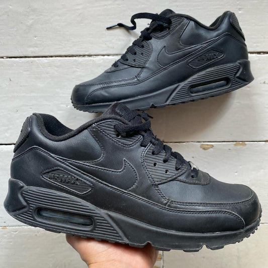 Nike Air Max 90 Black Leather (UK 8.5)