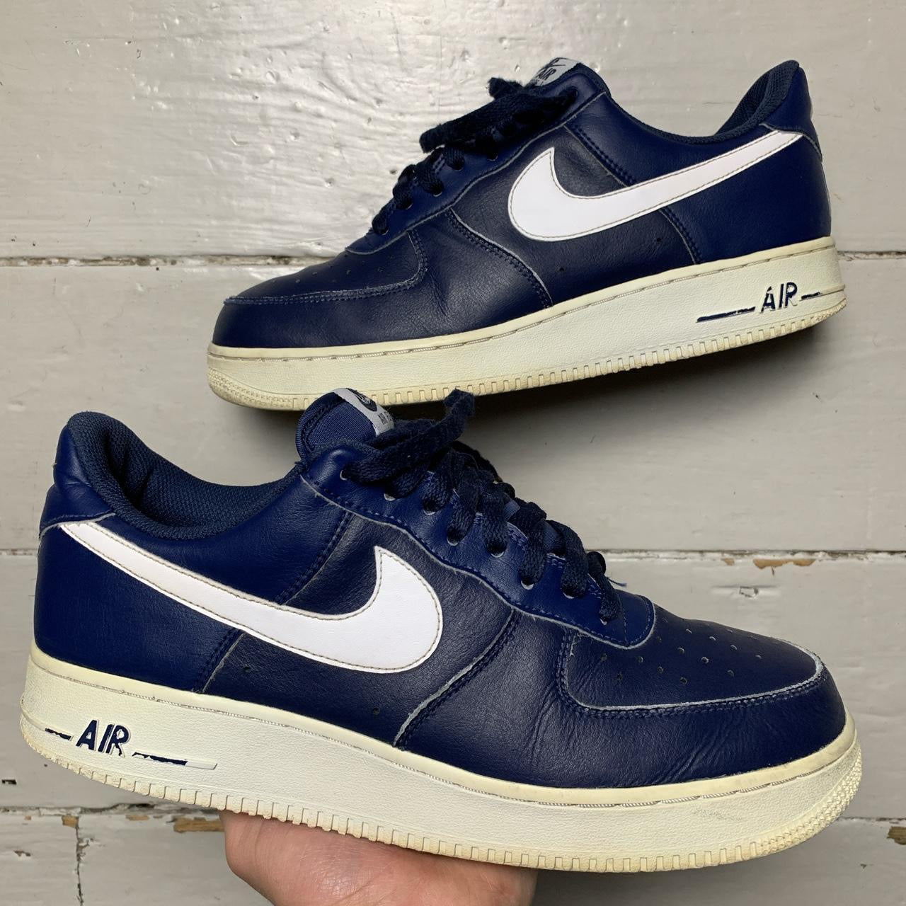 Nike Air Force 1 Navy and White (UK 9)