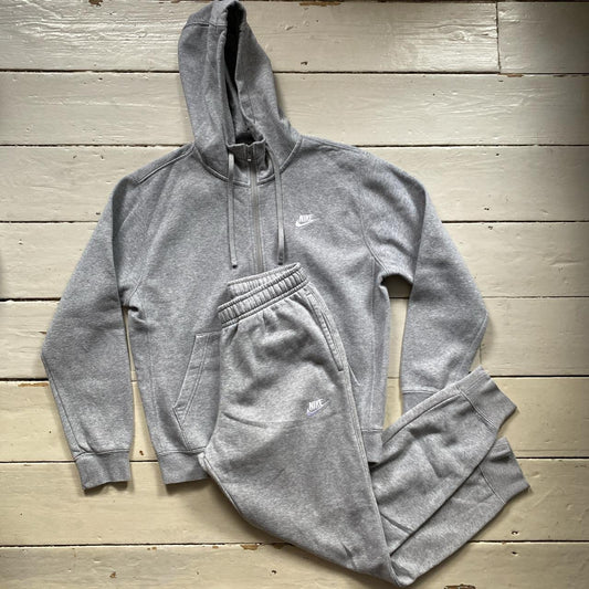 Nike Swoosh Grey Tracksuit (Small)