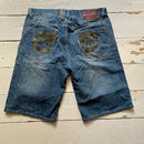 Ecko Vintage Navy Jorts Shorts  (34W)