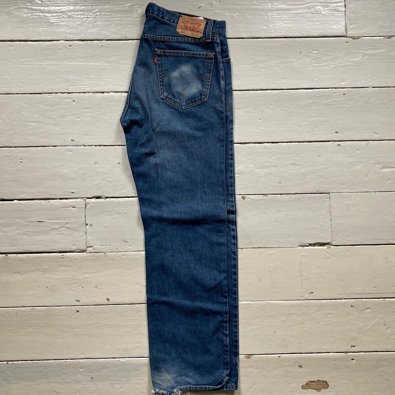 Levis 505 Blue Relaxed Fit Jeans (36/32)