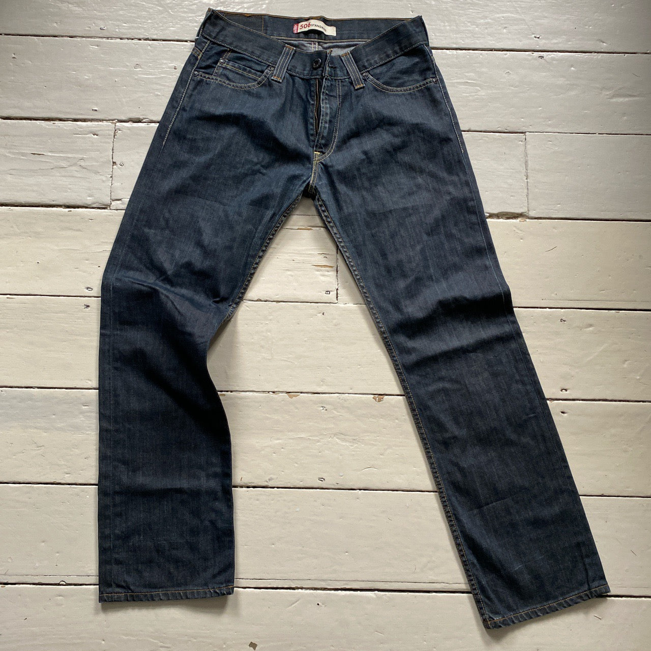 Levis 506 Straight Navy Jeans (32/32)