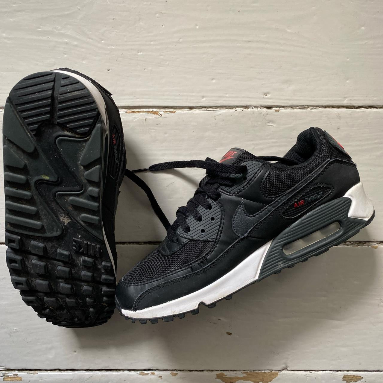 Nike Air Max 90 Black Red White (UK 8)