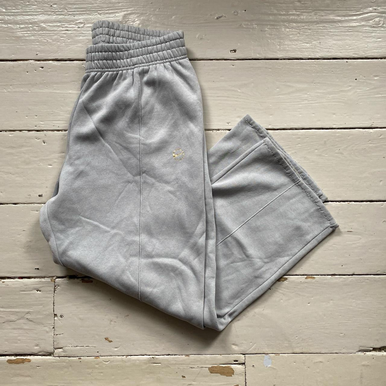 Nike Grey and Gold Joggers (Large)