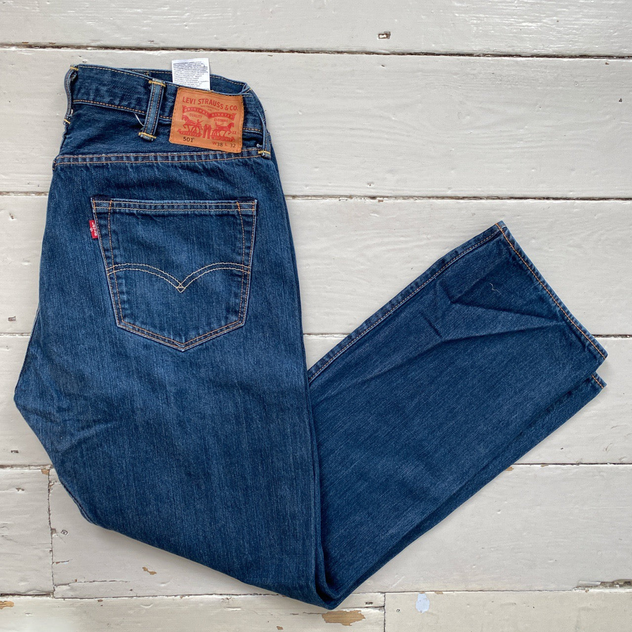 Levis 501 Navy Jeans (38/31)