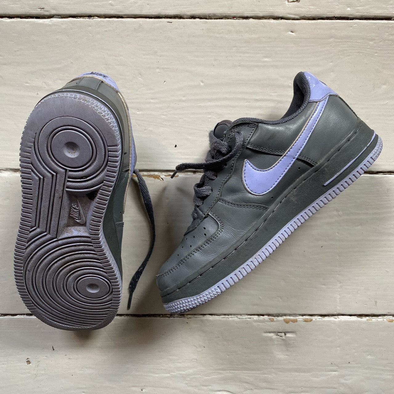 Nike Air Force 1 Vintage Grey and Blue (UK 4)