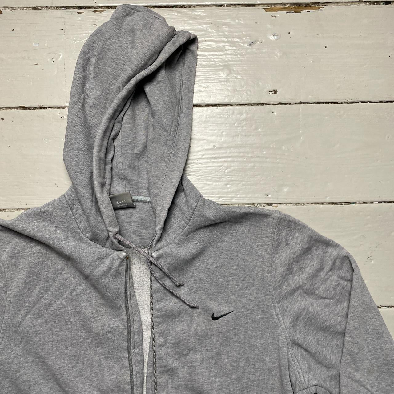 Nike Swoosh Grey Hoodie (Small)